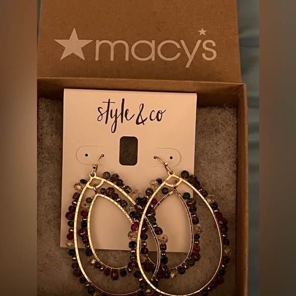 New in box!! Macys and Christian Seriano beautiful earrings. - Picture 2 of 6